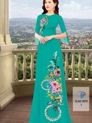 Vải Áo Dài Hoa In 3D AD HLAD2979 36